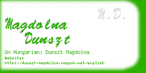 magdolna dunszt business card